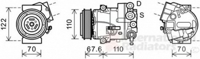 VAN WEZEL 3700k605 -  Компрессор, кондиционер